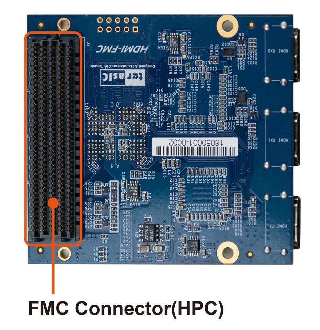 Figure 2-2 The HDMI-FMC Board PCB and Component Diagram of bottom side The following components are provided on the HDMI-FMC Board: HDMI TX chip SiI9136-3 HDMI TX chip ADV7619 LEVEL Shift EPM2210 FMC