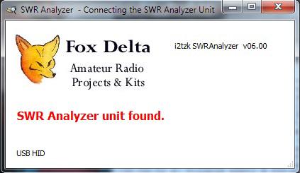 hardware if the SWR Analyzer icon is not listed in the devices