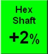 Hex Shaft Hex Shaft displays the speed of the hex shaft relative to its expected speed given actual planter speed and target population.