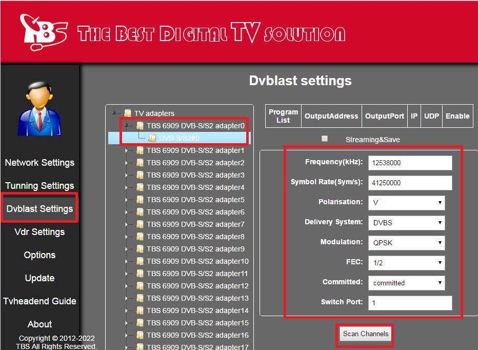 2.3 Select the required TV programs