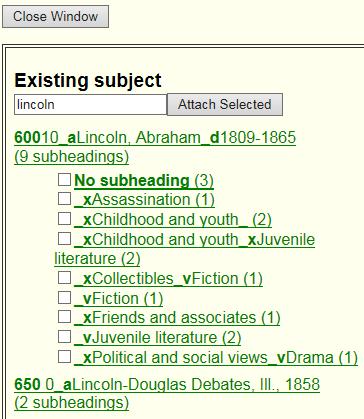 Subjectless Titles REPORT: These are bibliographic records with no subject assigned to them. In the top right corner, you can export this list as a spreadsheet.