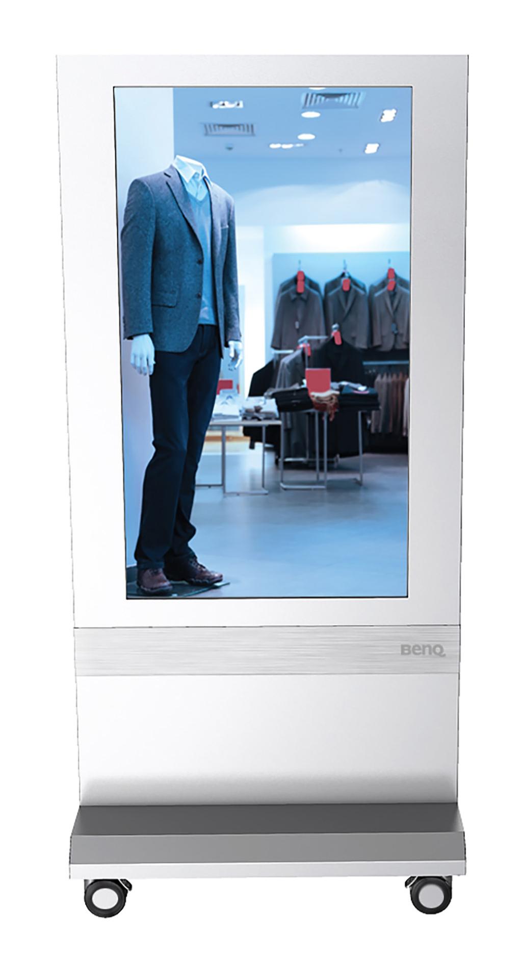 Incredibly Thin and Lightweight: The BenQ Dual-Sided Digital Signage Solution features the DL550F panel, which is less than one inch wide.