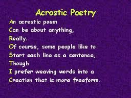 Acrostic Poetry http://www.global-con