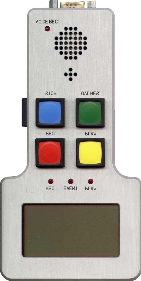 9) Remote Control Box with bargraph display, audio record. 9.1 Connection: Connect the 9pole cable at the audio connector of the DAT-Recorder. 9.2 Record: Keep the Record button pressed and press the Play button.