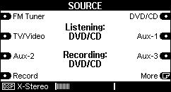 For this reason, no new source appears in the Source menu after installing the DVS module. There is just an additional Setup menu point in the DVD setup.