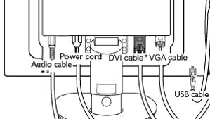 1) Connect the power cord to the back