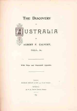 8 Calvert, Albert F. THE DISCOVERY OF AUSTRALIA. 4to, First Edition; pp.
