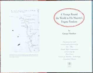 21 Hamilton, George. A VOYAGE ROUND THE WORLD in His Majesty s Frigate Pandora. [Performed under the direction of Captain Edwards In the Years 1790, 1891, and 1792.