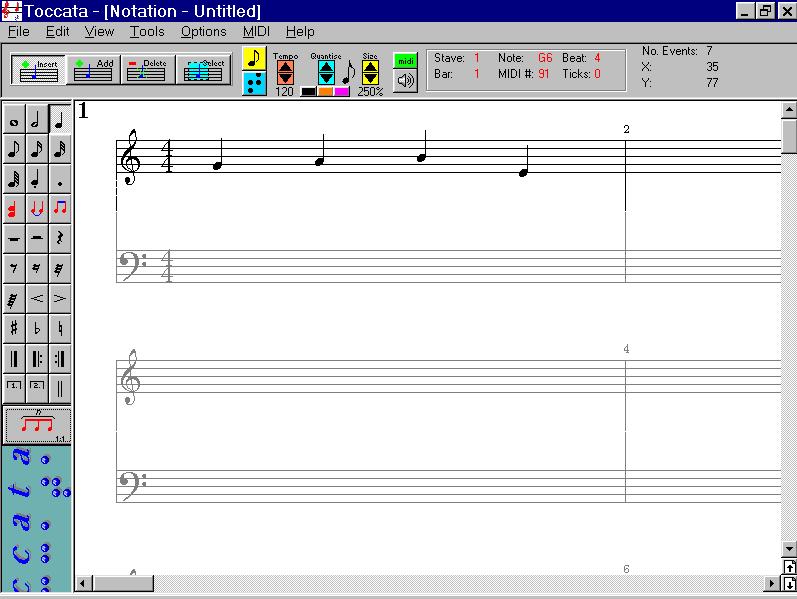 Getting Started with Toccata Starting Toccata From the Windows START Menu, select Programs, then the Toccata folder, and then the Toccata icon (you may wish to add a Shortcut to your Desktop refer to