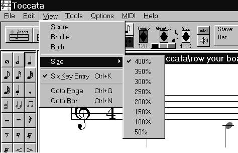 Getting Started with Toccata Navigating the Music score New Page When you complete a page of music in the Notation Editor (10 bars for a 2 Stave system), if you need to create a New blank page press