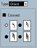 From here on there are two ways to go: Select the note(s) and click the i icon on the extended toolbar.