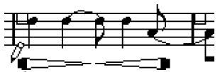 To insert a crescendo-diminuendo (<>) symbol, select the double crescendo symbol from the tab and drag from left to right.