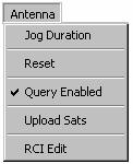 *** FUNCTION Jog Duration Reset Query Enabled Upload Sats RCI Edit Description Enter Jog duration parameters for antenna