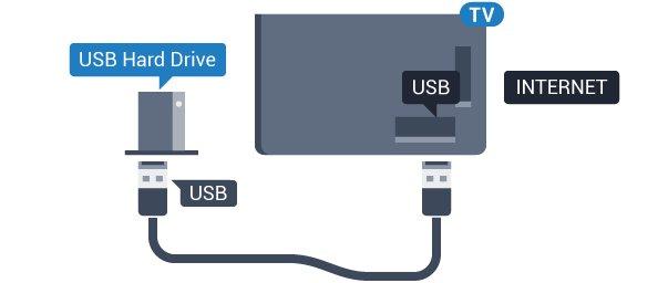 Formatarea Conectare Pentru a putea întrerupe sau înregistra o emisiune sau stoca aplicaţii, trebuie să conectaţi şi să formataţi un hard disk USB.
