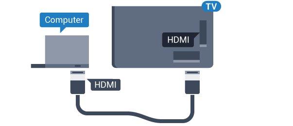 Calculator la Cu DVI la HDMI Alternativ, puteţi utiliza un adaptor DVI la HDMI (se comercializează separat) pentru conectarea calculatorului la intrarea HDMI, respectiv un cablu audio S/D (mini jack