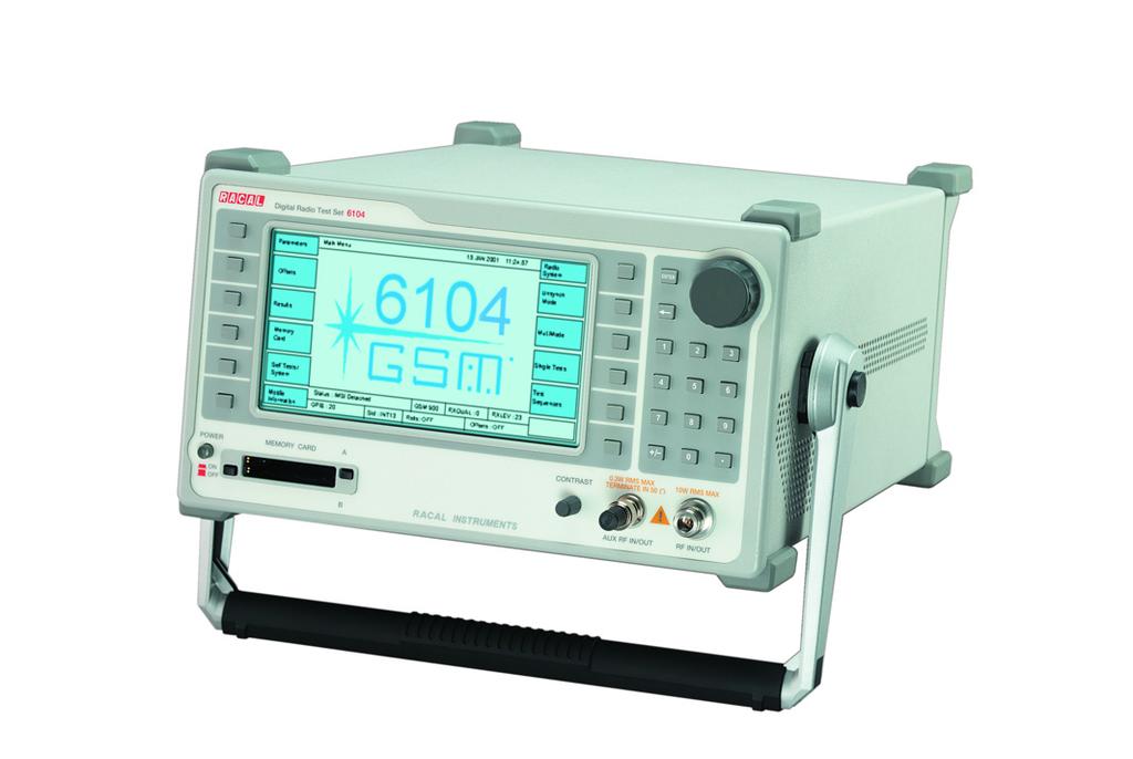Cellular Parametric Test Racal Instruments Wireless Solutions 6104 - Digital Radio Test Set Easy to use, fully integrated test set optimized for maintenance and servicing of GSM850, GSM900, GSM1800