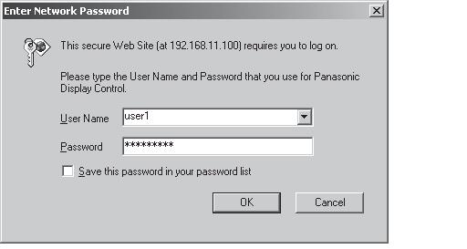 Using Web Browser Control You can use a Web browser to control the unit and set up a network and password.
