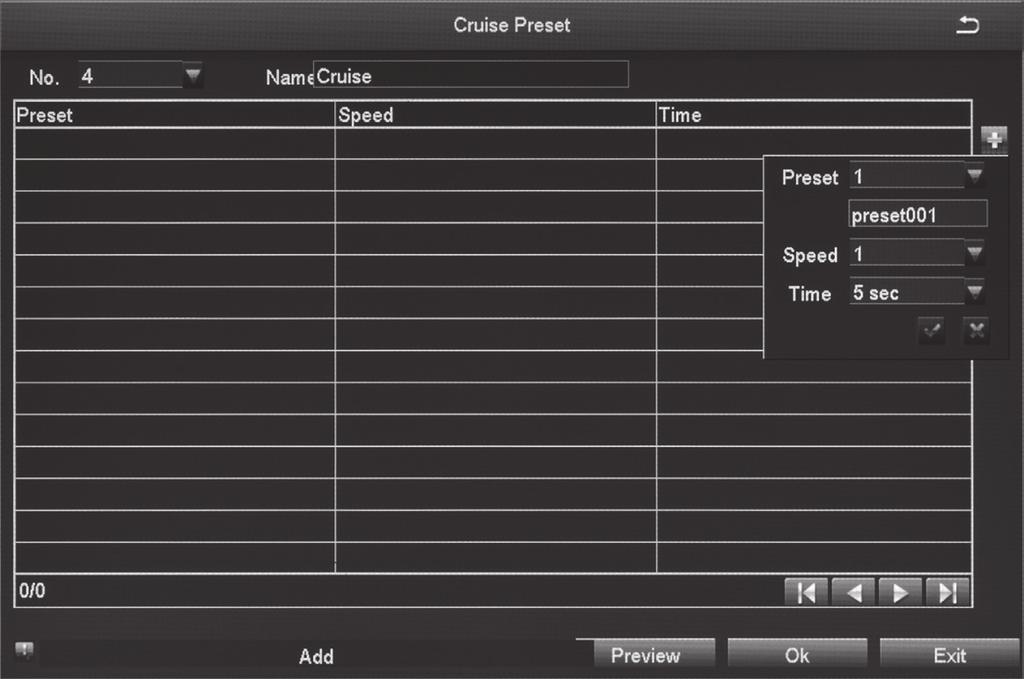 3. Select the add Preset Point button.