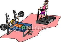 TREADMILL POEM - 2 that man is important i can tell by the way they treat him he has this leather strap on his wrists he's a weight-lifter i go fast on a treadmill he walks slowly around like the