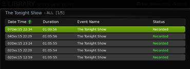 Delete a show Select a show you wish to delete, press the RED button and confirm if you wish to delete the show. 3.