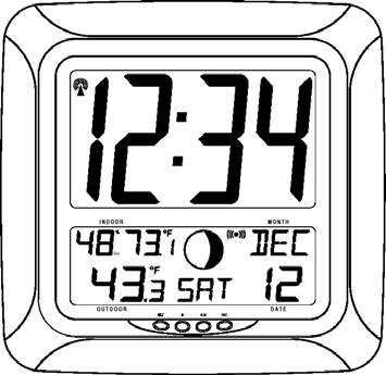 WS-8248 ATOMIC CLOCK WITH INDOOR
