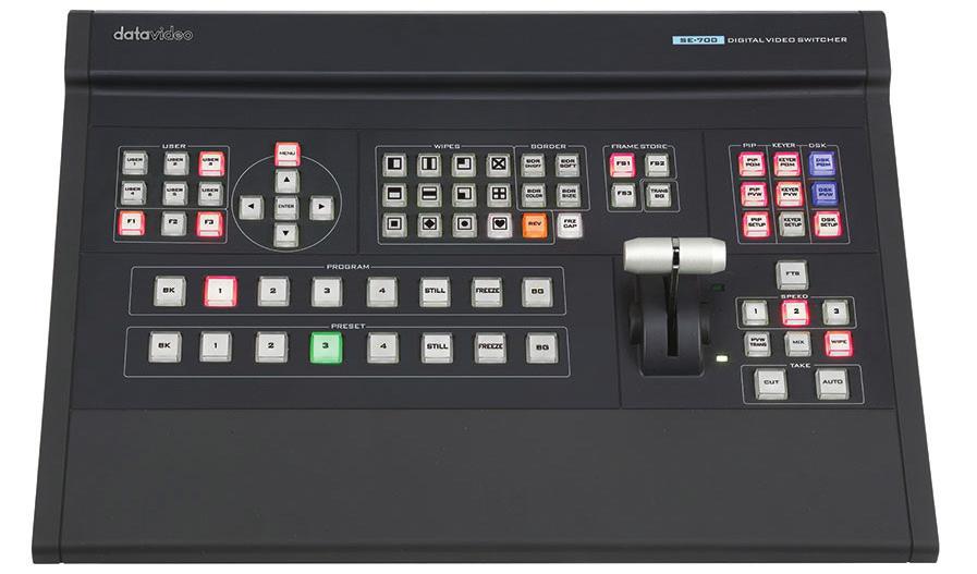 WHAT IS THE SE-700? 1-1: What is the SE-700? The video switcher is the center of your entire production. It will switch between input sources and key in effects using a green screen/chroma key.
