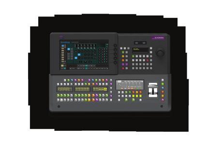GV Korona integrates the touchscreen menu into the panel itself, and adds another color touchscreen within the transition area to allow TDs quick access to commonly used functions that used to have
