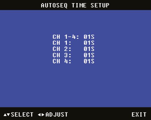 Menu System - Display & Autoseq Time Setup Display Setup In the Display Setup you can configure the OSD, Display Resolution and Border Colour.