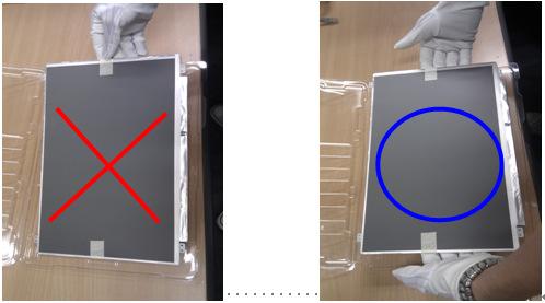 9.3 Handling guide This is a thin and slime LCD model, and please be cautious when pulling it