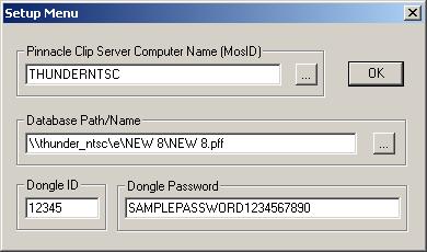 The dongle ID and the password are the ID and password of the dongle on the Thunder server.