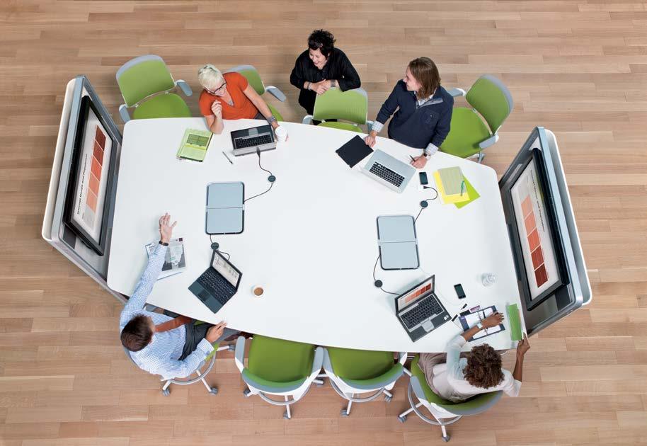 across the table. For collaboration to foster creativity and innovation, teams need high-performance spaces that are more inviting and dynamic to augment their work.