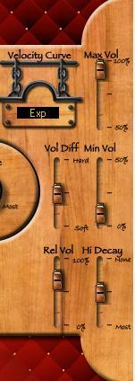 Dynamic Setting Max Vol: The Maximum of Volume - the higher the setting, the louder the sound in MAX velocity.