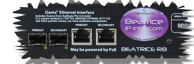 The unit can aso be powered via the Ethernet cabe by standard PoE (Power over Ethernet) on either of the copper Ethernet ports.