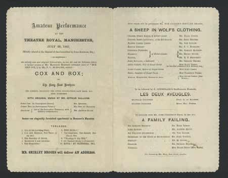 Cox and Box; or, The Long Lost Brothers Program, Theatre Royal, Manchester, 29 July 1867.