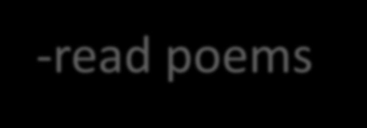 -read poems -compare and