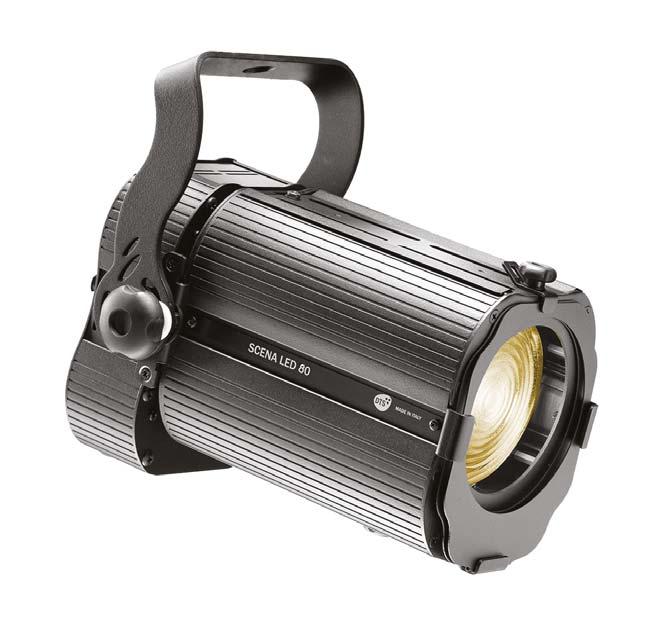 SCENA LED 80 THE CUTTING-EDGE REPLACEMENT OF THE CONVENTIONAL 1000 W LIGHTS SCENA LED 80 is a LED-based projector in a very compact and lightweight size.