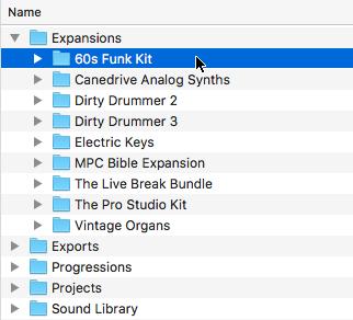 Now copy the 60s Funk Kit folder to your MPC disk.