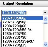 Output Resolution Toolbar User can select different output resolution by