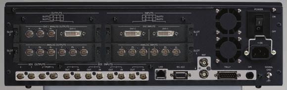 Standard equipment includes 4 HD/SD-SDI inputs and outputs *.