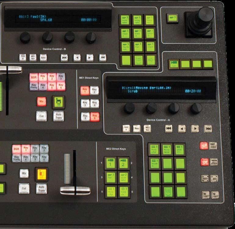 Slate 5000 Switchers Device Control A Intimately control any clip store, graphic store, camera, server.