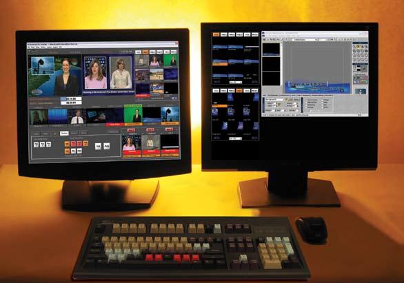 Integration of Switcher with (Whether you have a 00, 000, 200, 3000 or 5000) Multi-View Monitoring View preview, program & camera sources, plus thumbnails of keys & libraries View tally status,
