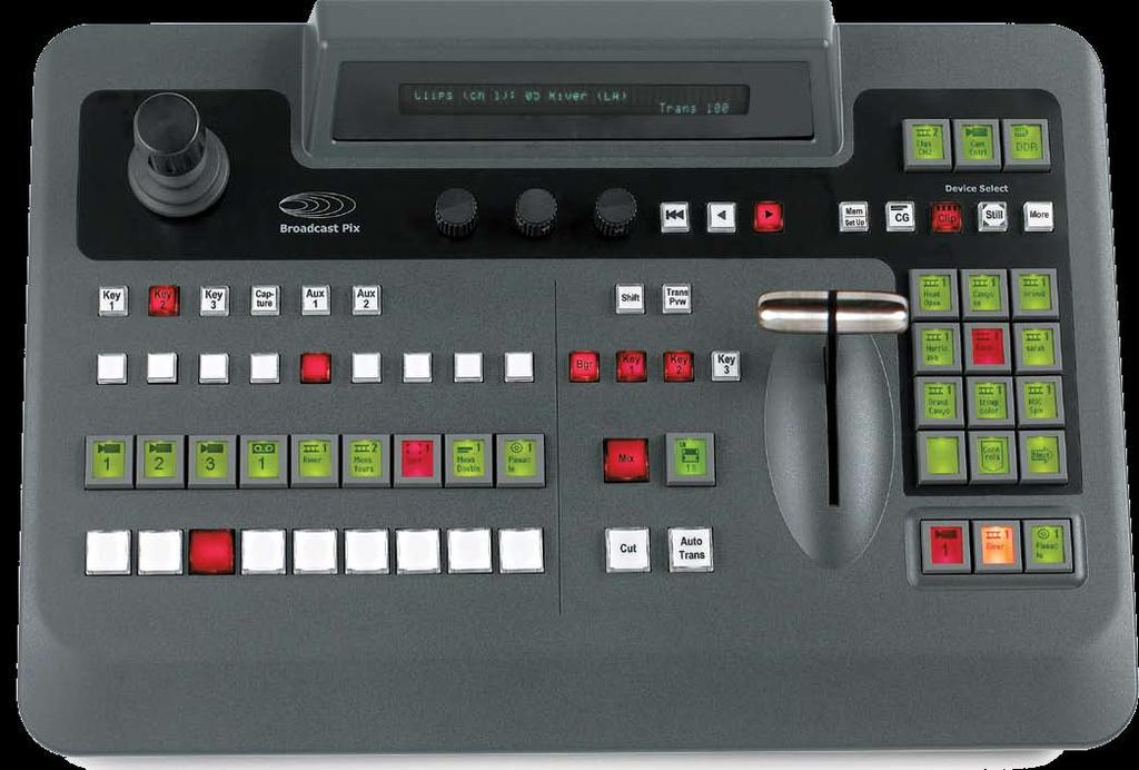 Slate 000 Switcher In HD/SD, SD, Analog, or Hybrid Panel on Slate 000, 200 or 3000 The Slate 000 adds an innovative control panel, shown above.