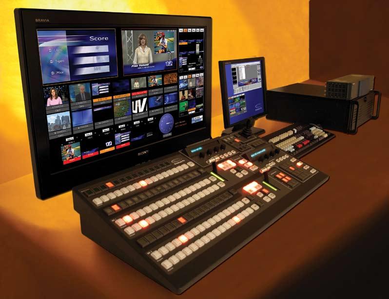 It allows a single operator to run all aspects of a large, sophisticated 2 M/E live HDTV production, including complex graphics, animations, clips and effects, as well as control robotic cameras,