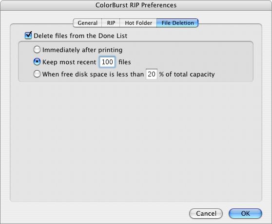 An RTL file is printer specific; an RTL written for an Epson will be different from an Encad or HP printer. The last RIP preference is RIP Only.