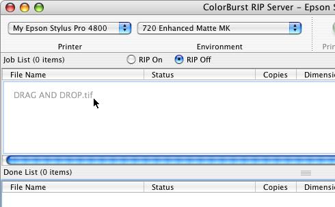 Print from applications Files can also be added to the Job List by printing to ColorBurst from applications.