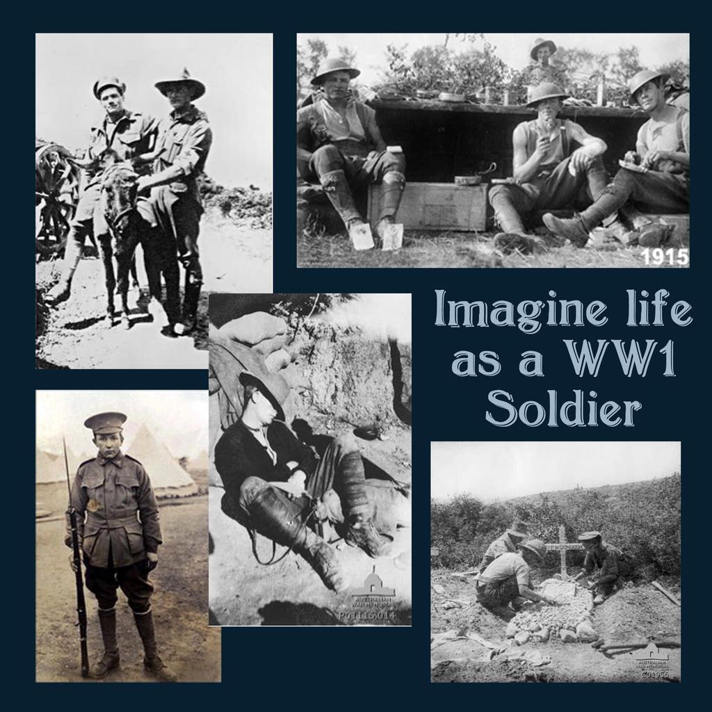 A Collection of Activities to help students imagine life as an ANZAC soldier during World War One. Activities include. 1. Send a Postcard home 2. 2. Eat like an Anzac Making Hard Tac 3.