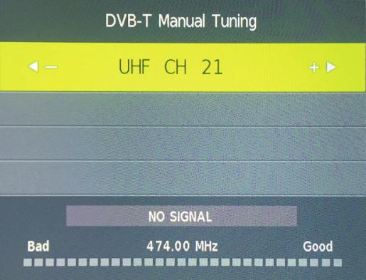 Channel Menu This Channel Tuning page will appear when your television is auto tuning. There is a progress bar along the bottom showing the progress rate of the television channel tuning.