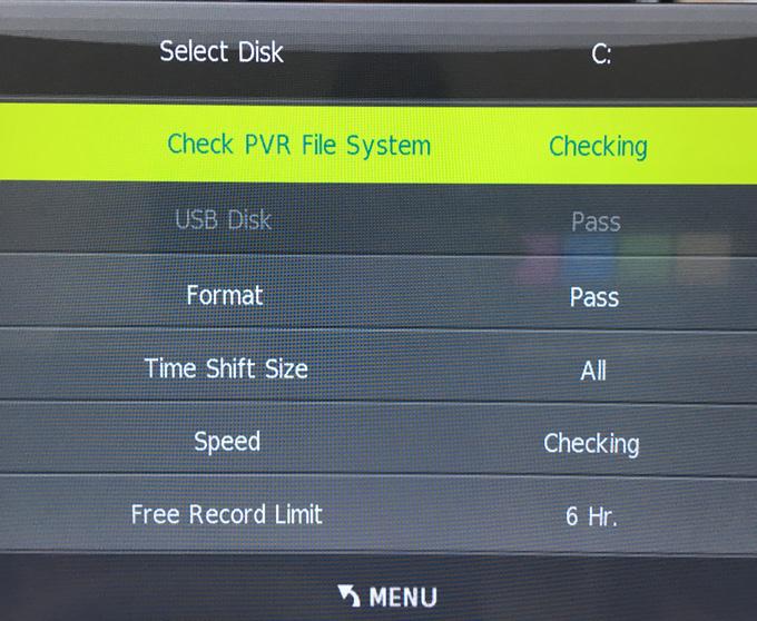 Option Menu 7. Once formatting is completed, the dialogue box will return to the following menu, and the USB hard drive is ready to use.