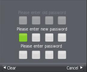 Lock Menu Set Password Use the buttons to select Set Password then press ENTER. Enter the password (default password is 0000) then press ENTER.