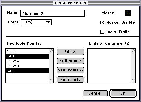 Video Point Manual Page 60 Choose Create->Count to create a count item. When the count item is selected, each successive click on the move window will add one to the count on the current frame.